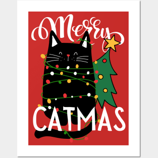 Merry Christmas For Cat Lovers Posters and Art